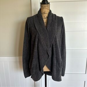 Barefoot Dreams Size XS/S Dark Grey Bamboo CozyChic Lite Circle Lounge Cardigan